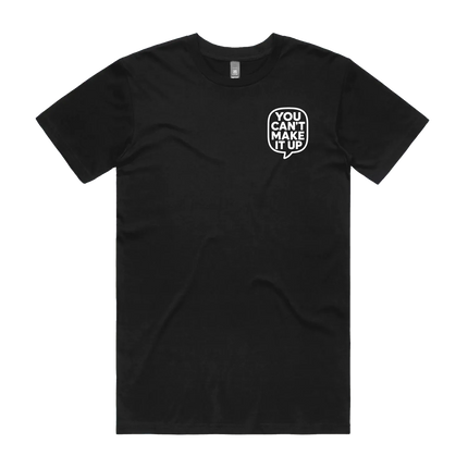 Black front flat lay