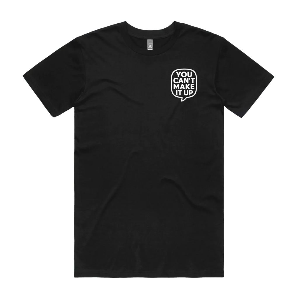 Black front flat lay