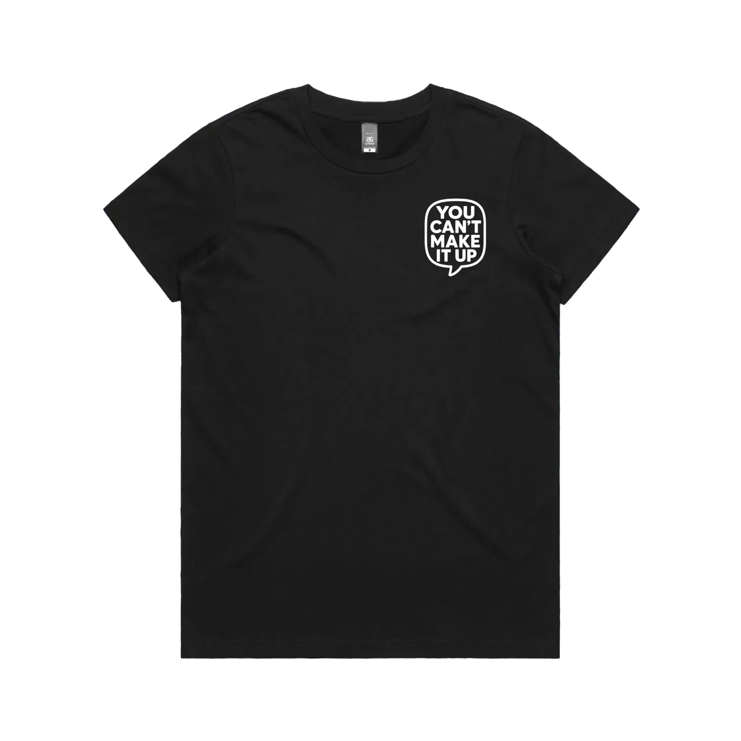 Black front flat lay