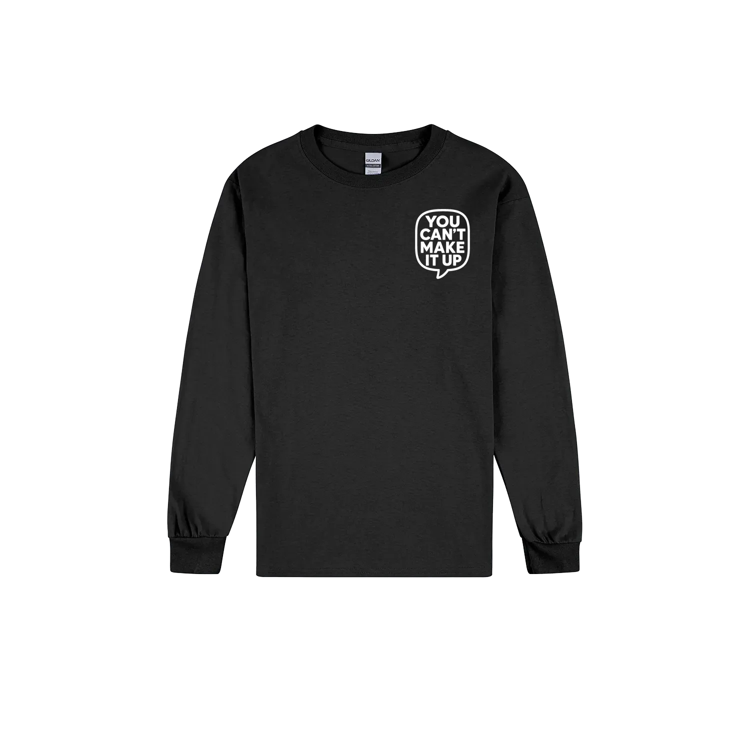 Black front flat lay