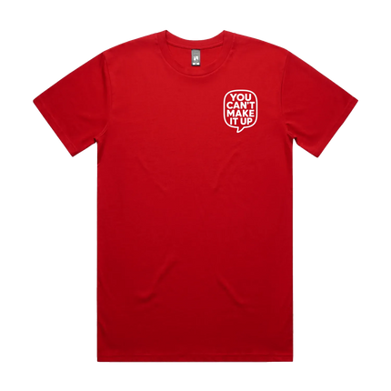 Red front flat lay