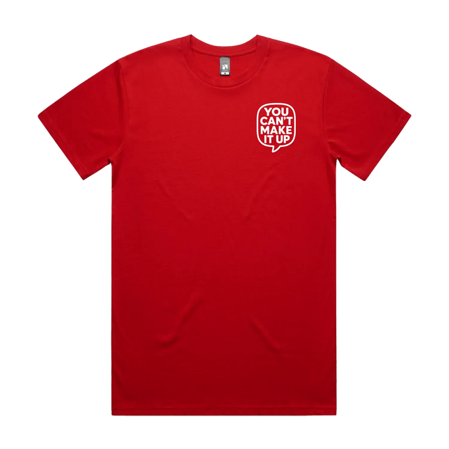 Red front flat lay