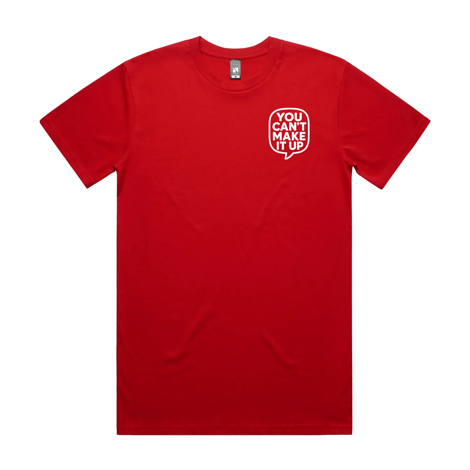 Red front flat lay
