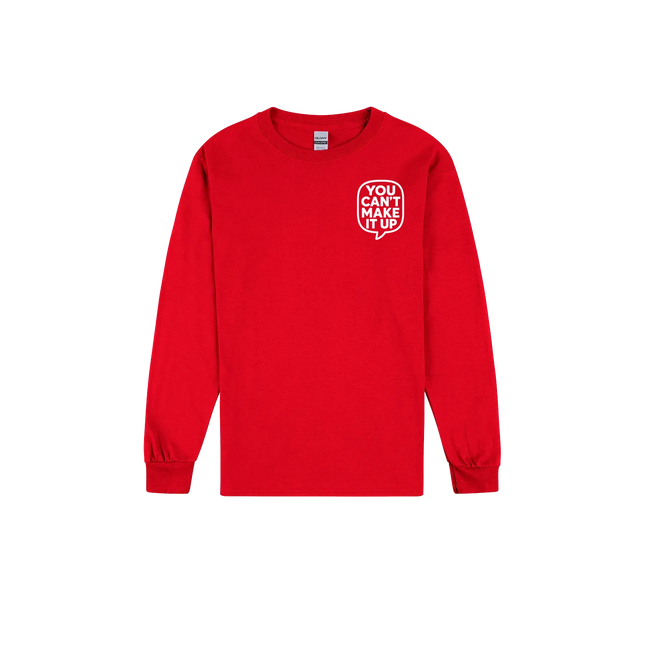Red front flat lay