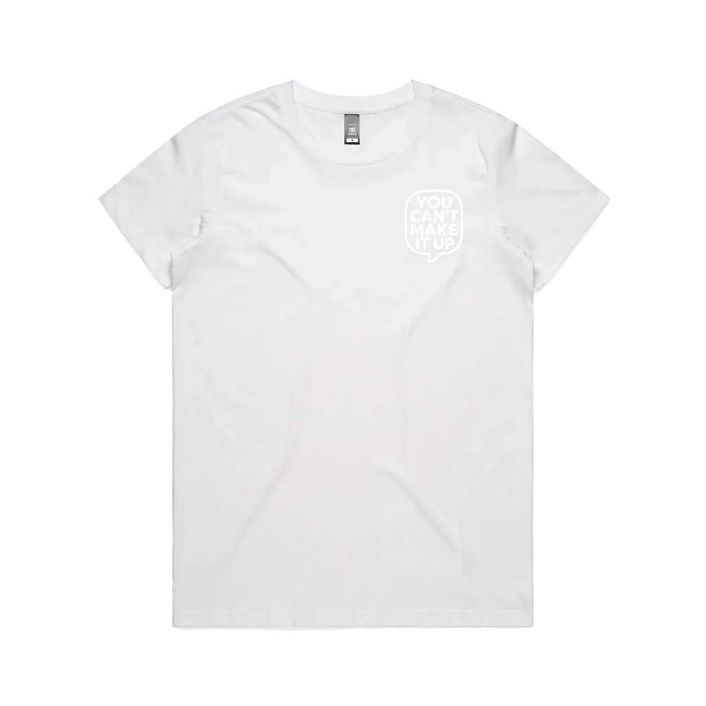 White front flat lay